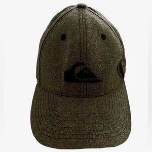 QUIKSILVER Surf Grey w/ Black Logo Snapback Hat Cap OS